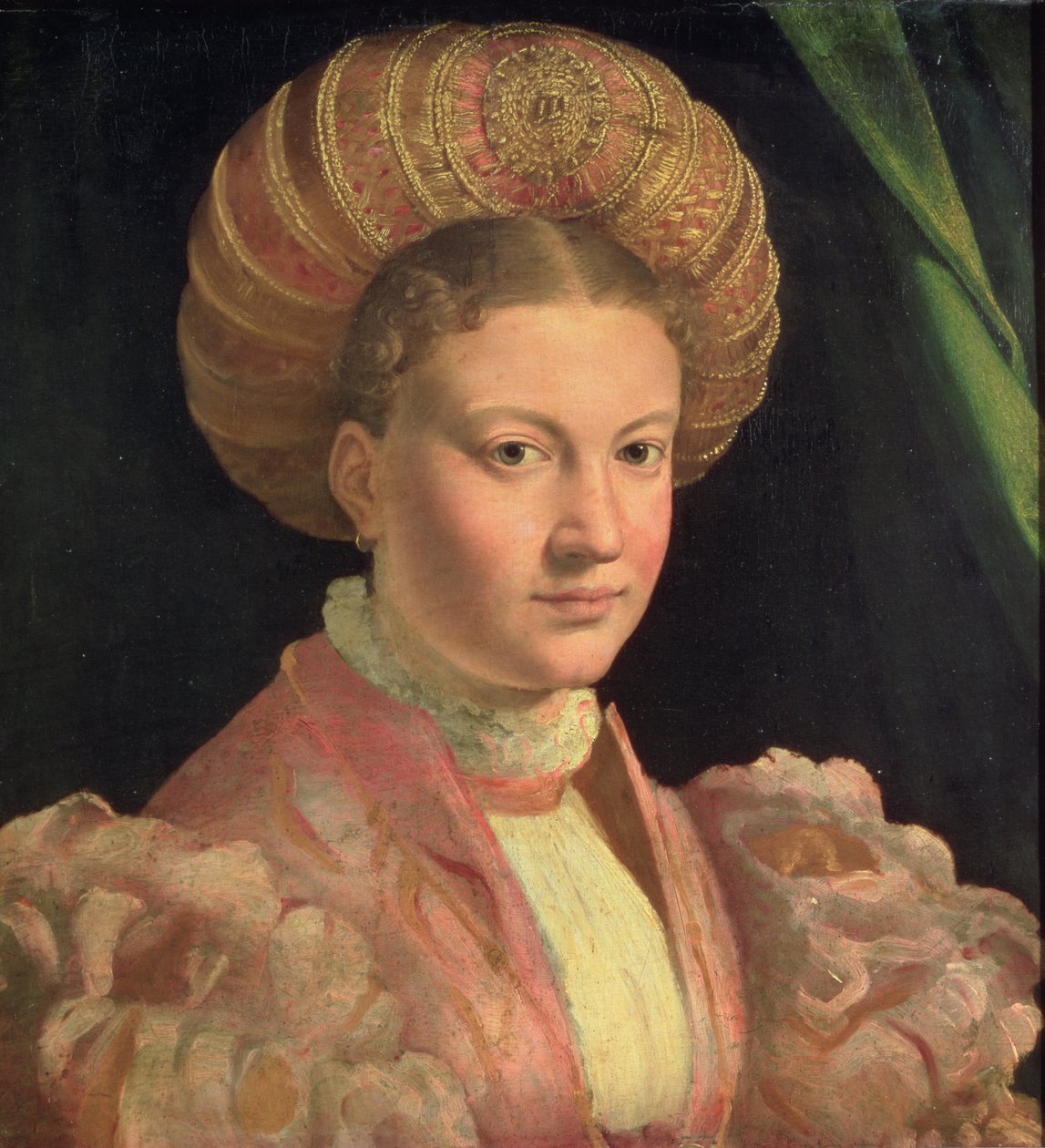 Nuoren naisen muotokuva, mahdollisesti kreivitär Gozzadini, n. 1530 (paneeli) tekijältä Parmigianino