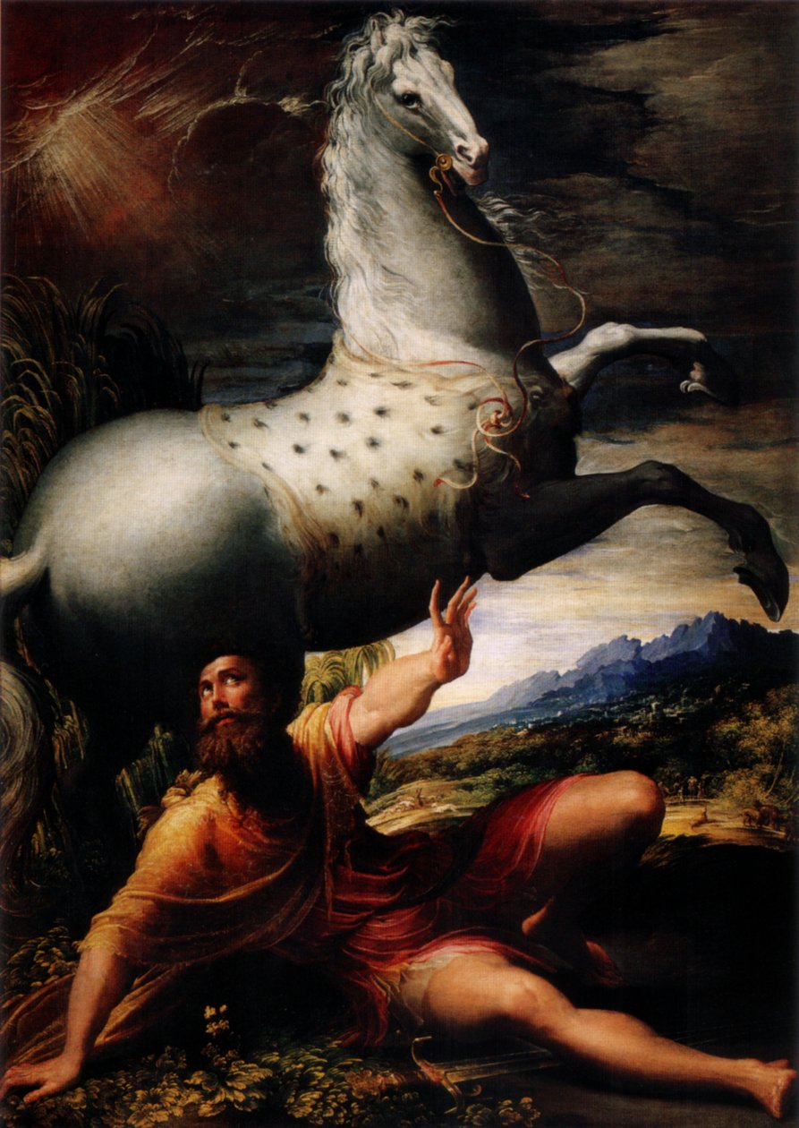 conversione di san paolo tekijältä Parmigianino