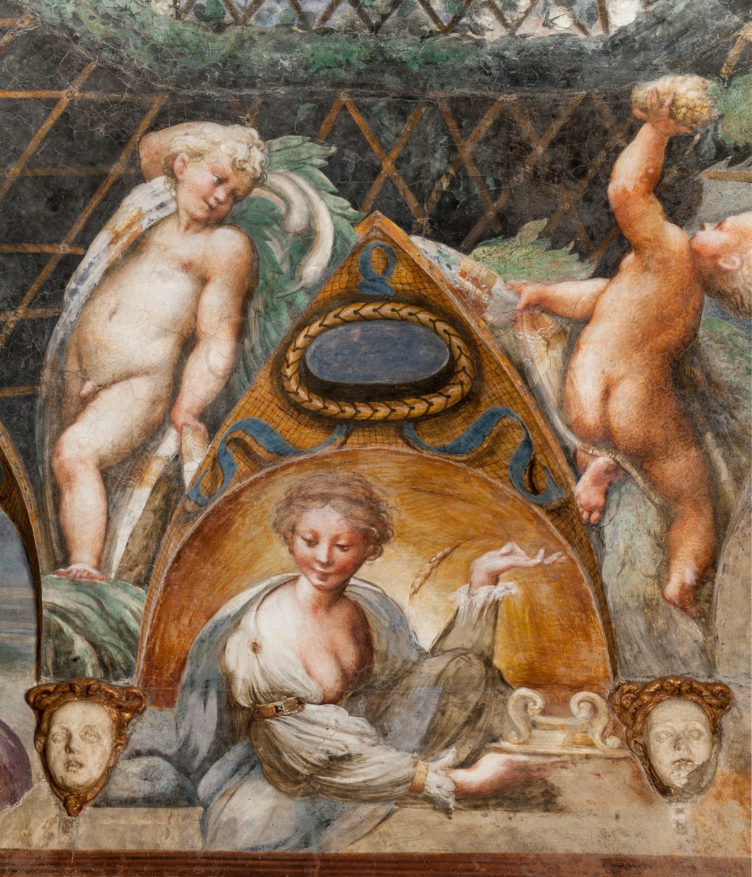 Paola Gonzaga jumalatar Ceres, Dianan ja Actaeonin huoneesta, yksityiskohta 2384753 tekijältä Parmigianino