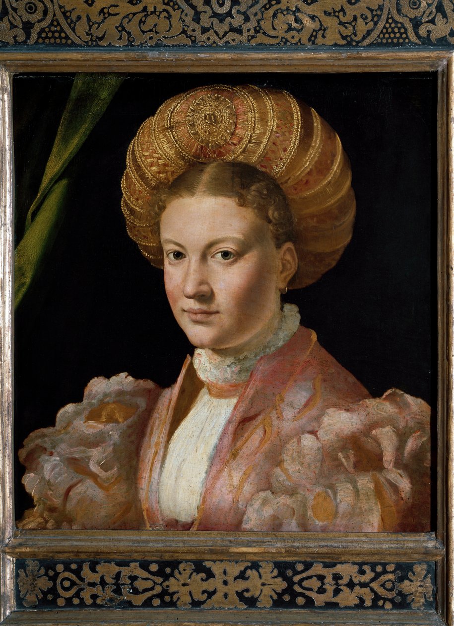 Nuoren naisen muotokuva kreivitär Gozzadini. (Maalaus tekijältä Parmigianino