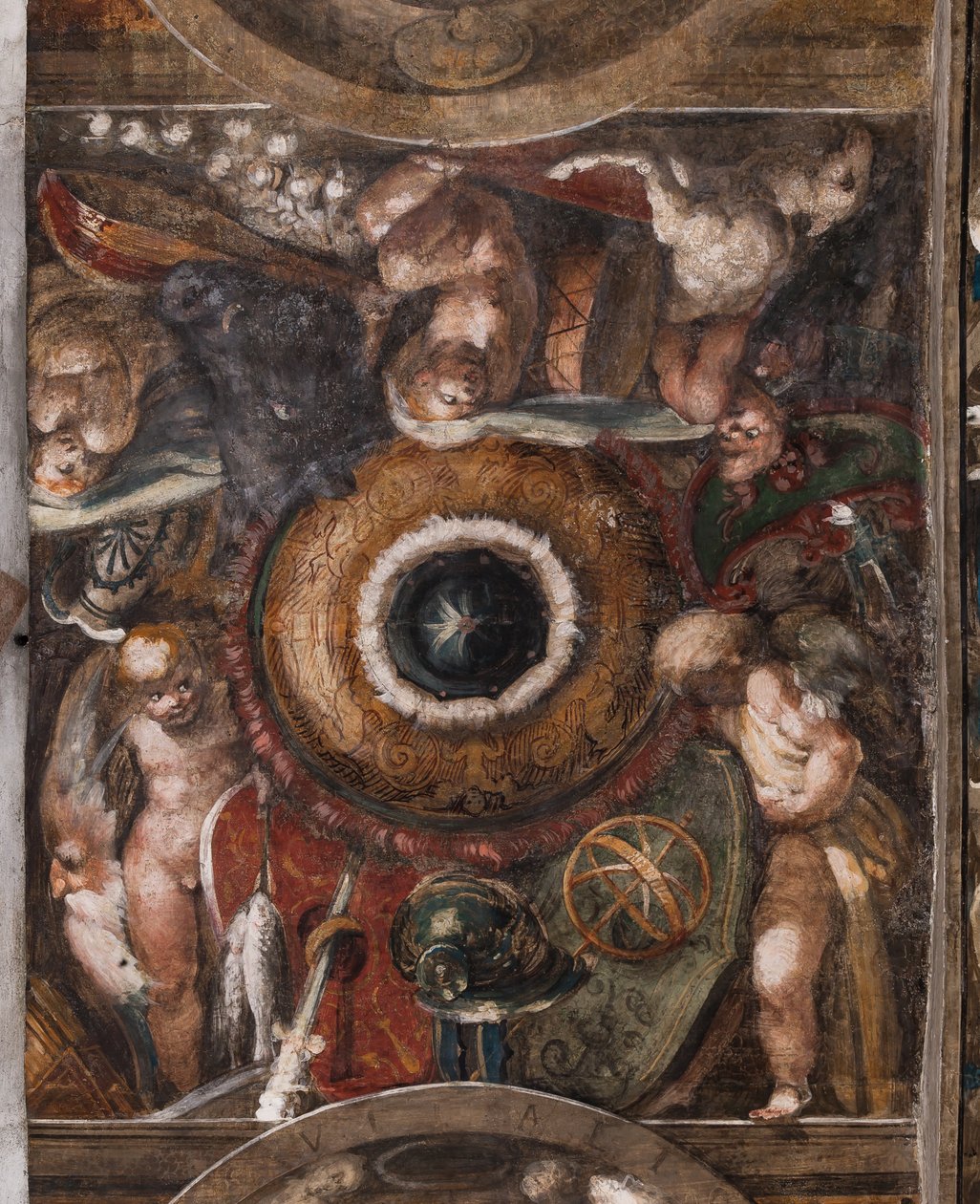 Putti, yksityiskohta, n. 1523 (tuore) tekijältä Parmigianino