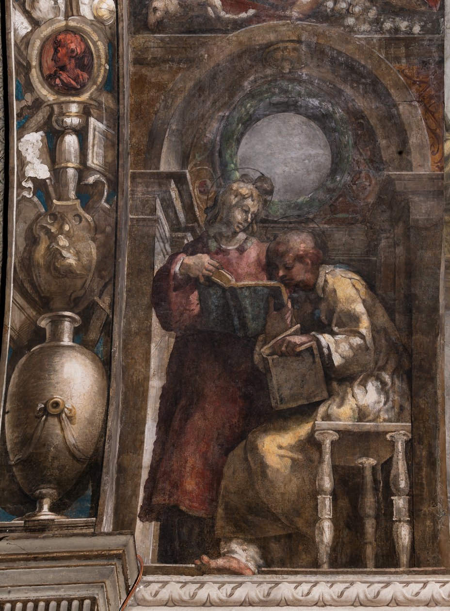 St Stephen ja St Lawrence, n. 1523 (fresko) tekijältä Parmigianino