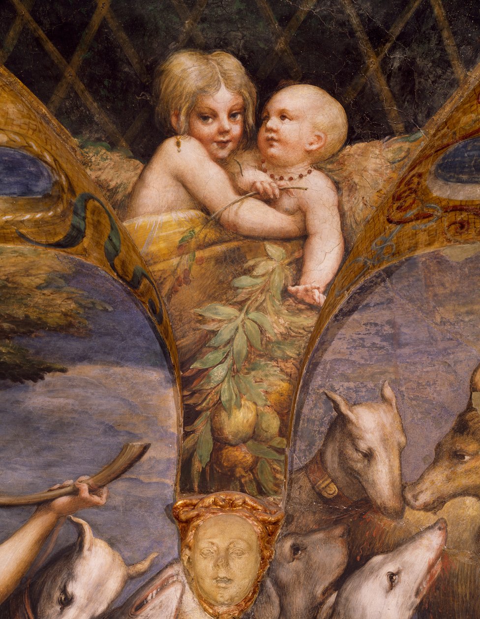 Siivettömät enkelit Dianan myytistä ja Actaeonista tekijältä Parmigianino