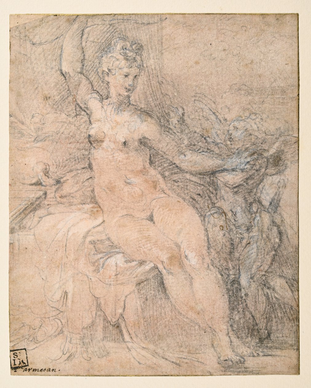 Venus riisuu Cupidon tekijältä Parmigianino