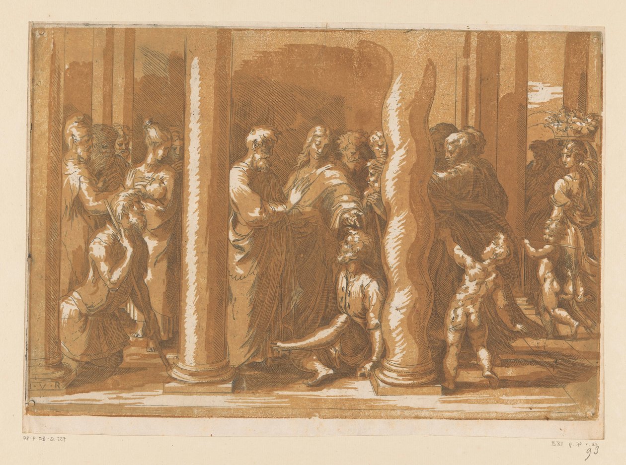 Pyhät Pietari ja Johannes parantavat halvaantuneen tekijältä Parmigianino (attributed to)