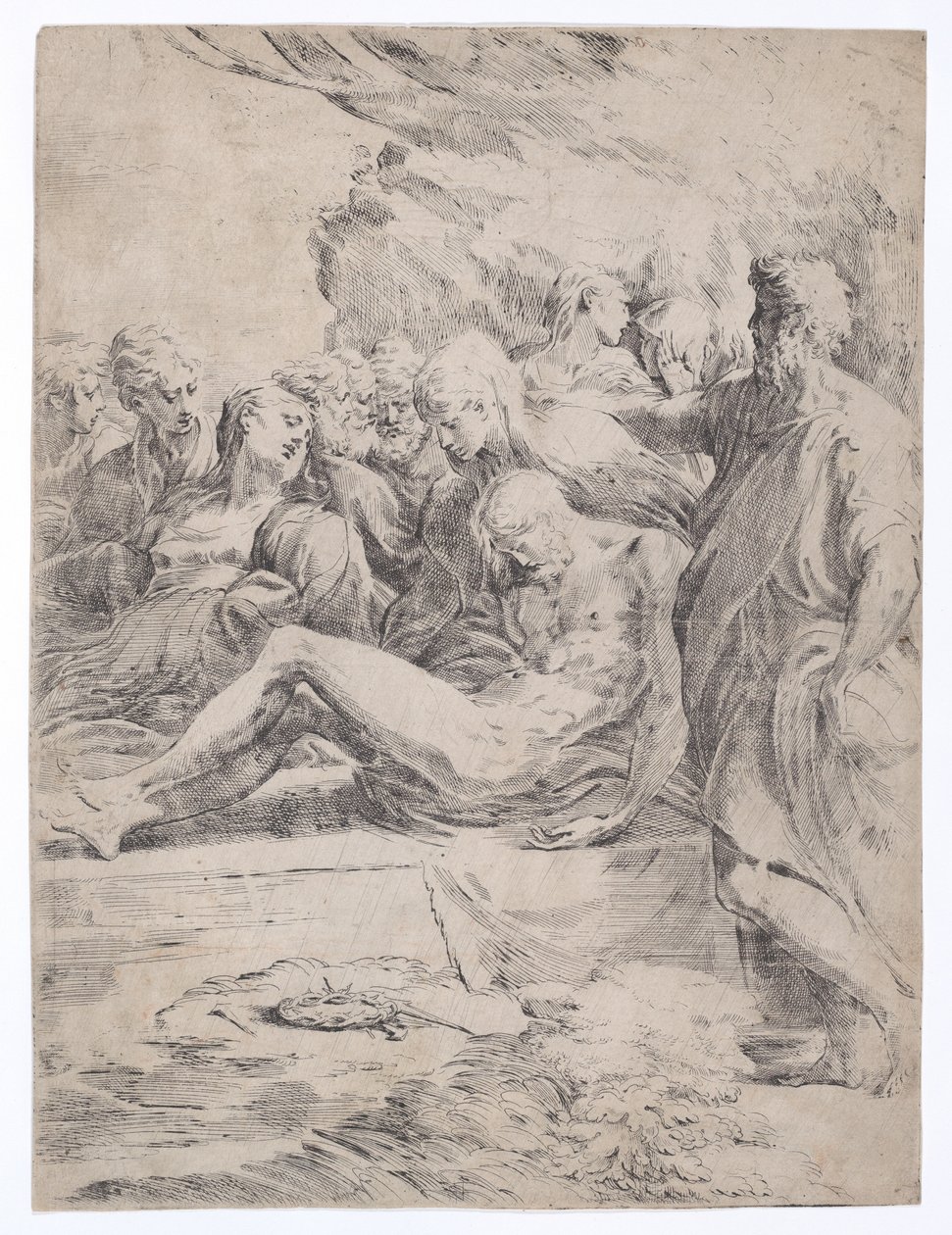 Hautaus vasemmalle päin, 1529-1530., 1529-1530. tekijältä Parmigianino