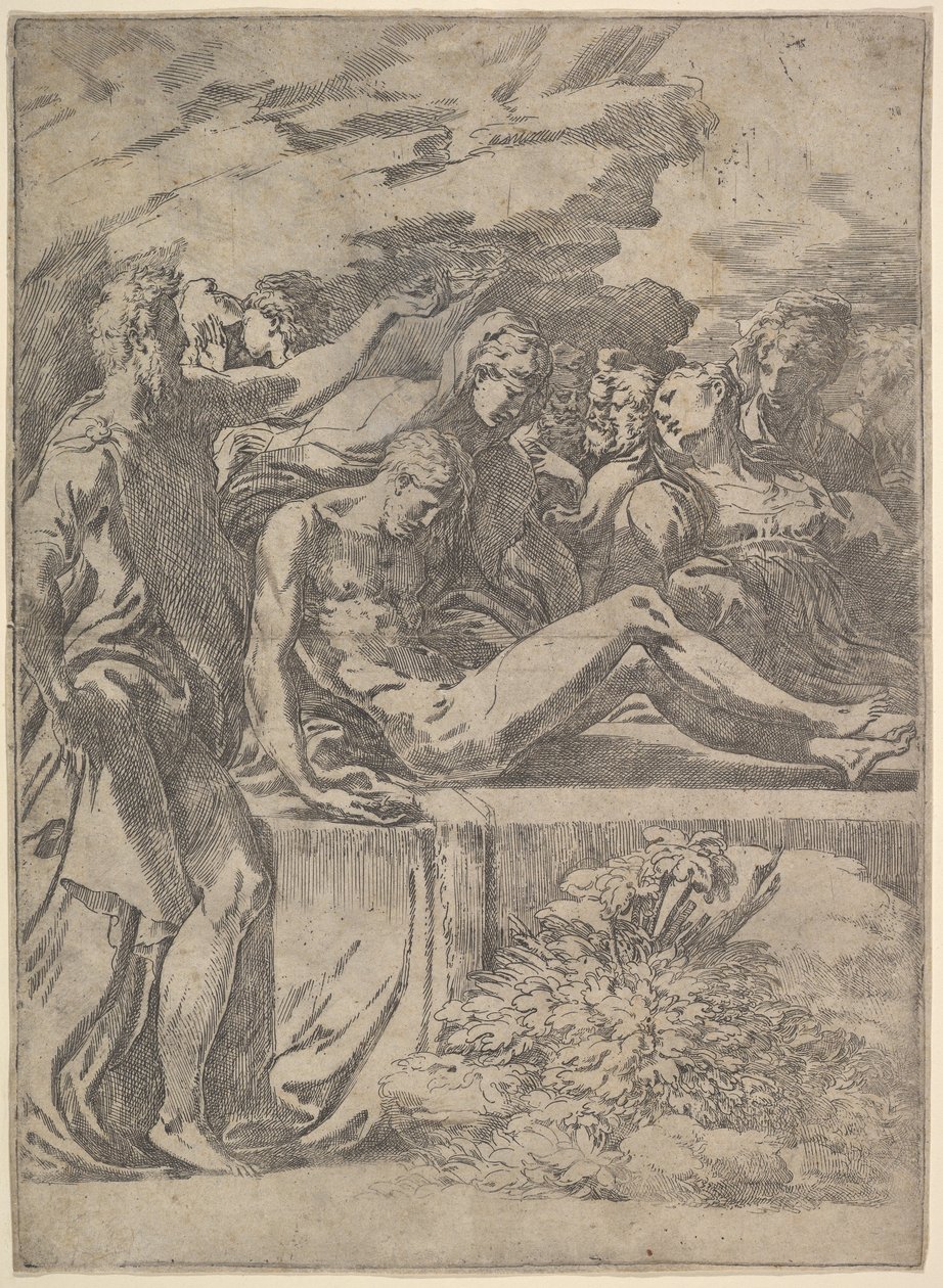 Hautaus, n. 1527-30. tekijältä Parmigianino