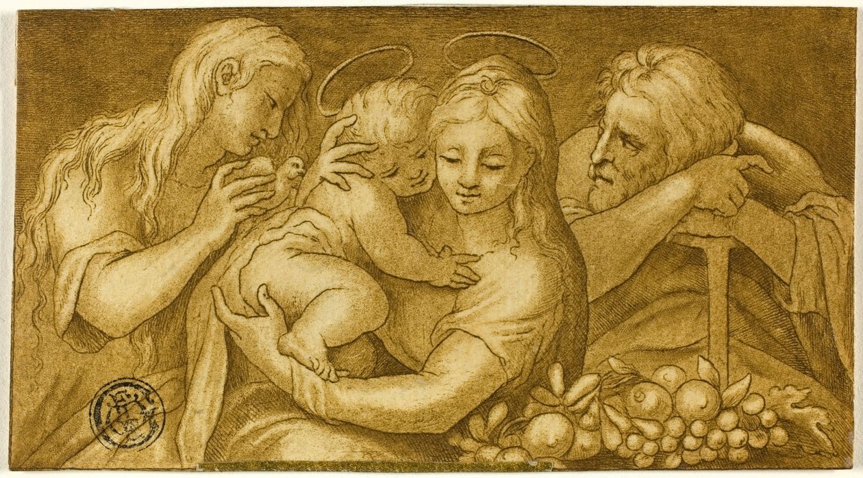 Pyhä perhe Maria Magdaleenan kanssa tekijältä Parmigianino