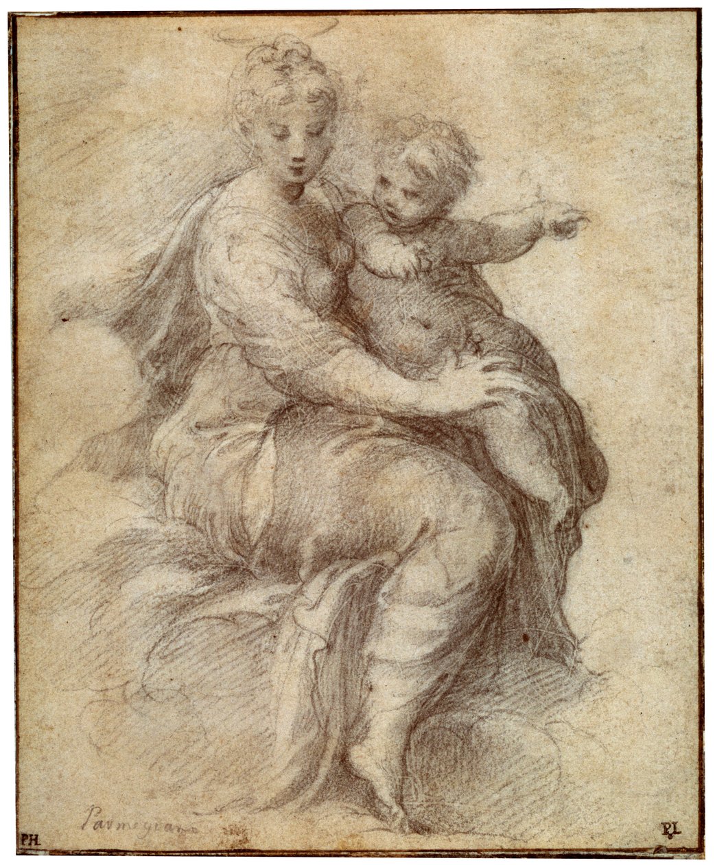 Madonna ja lapsi pilvissä, c1525 tekijältä Parmigianino