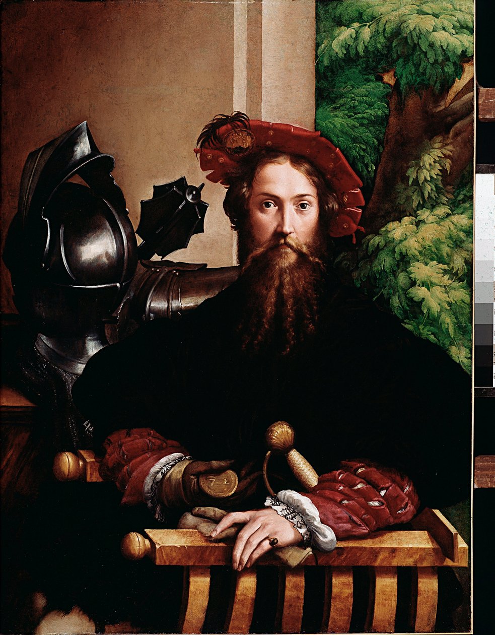Galeazzo Sanvitalen muotokuva, Fontanellaton herttua, Paola Gonzagan aviomies, 1524 tekijältä Parmigianino