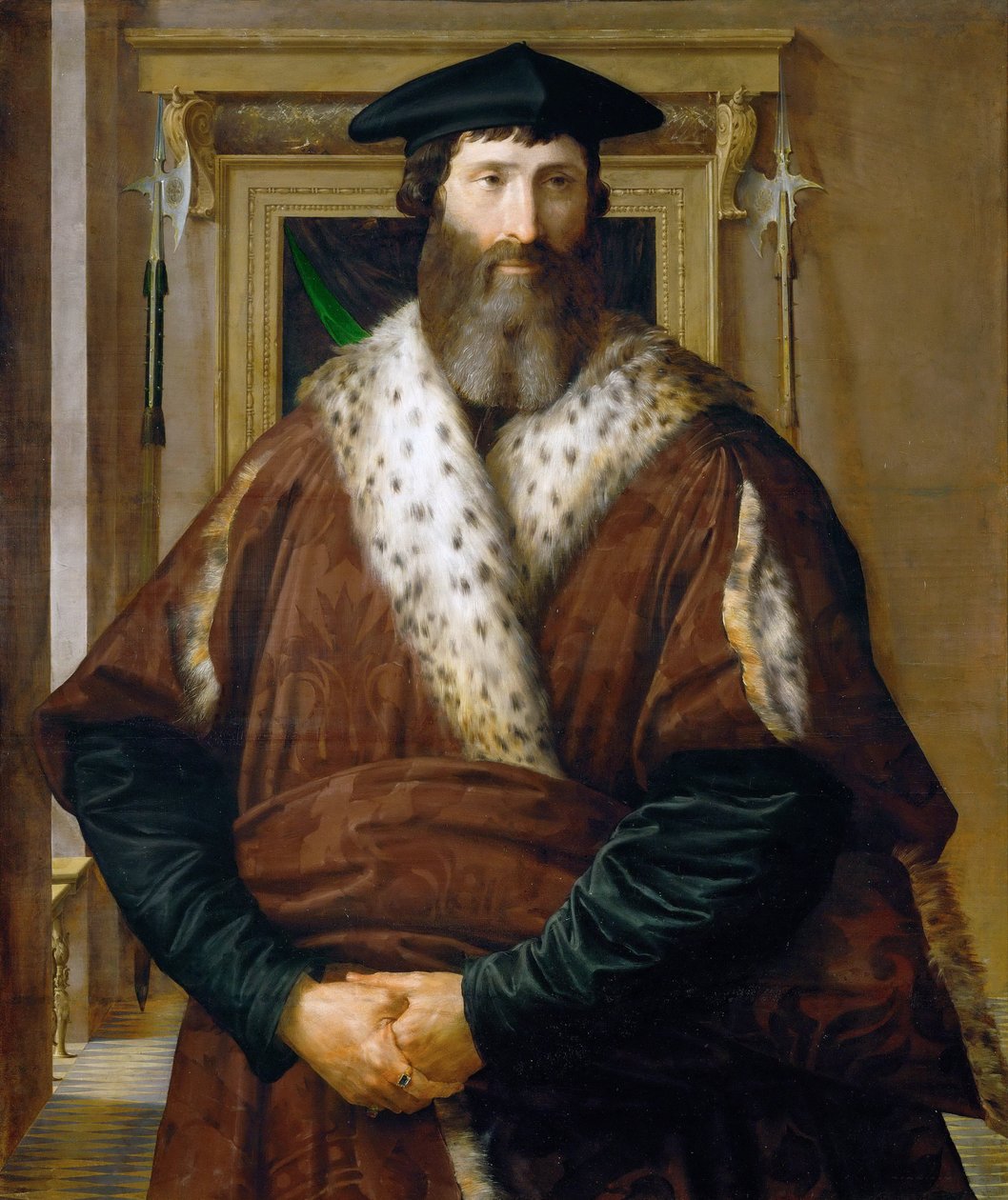 Miehen muotokuva Malatesta Baglione, n. 1535 tekijältä Parmigianino