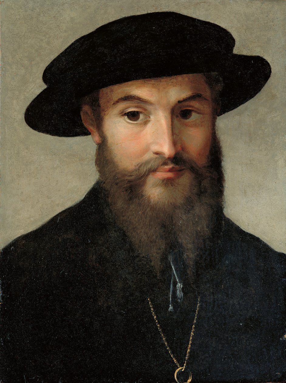 Muotokuva parrakkaasta miehestä tekijältä Parmigianino
