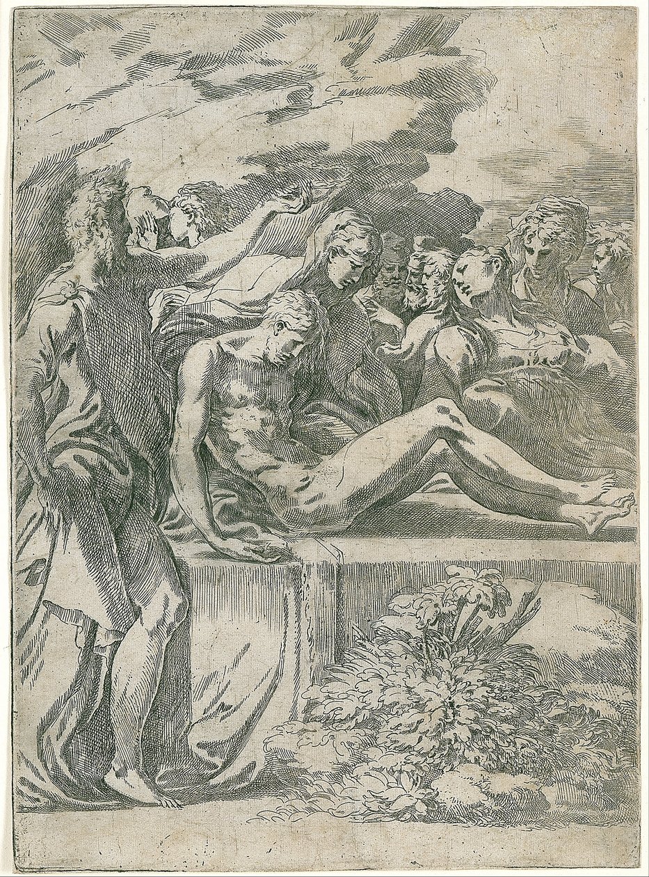 Kristuksen hautaaminen tekijältä Parmigianino