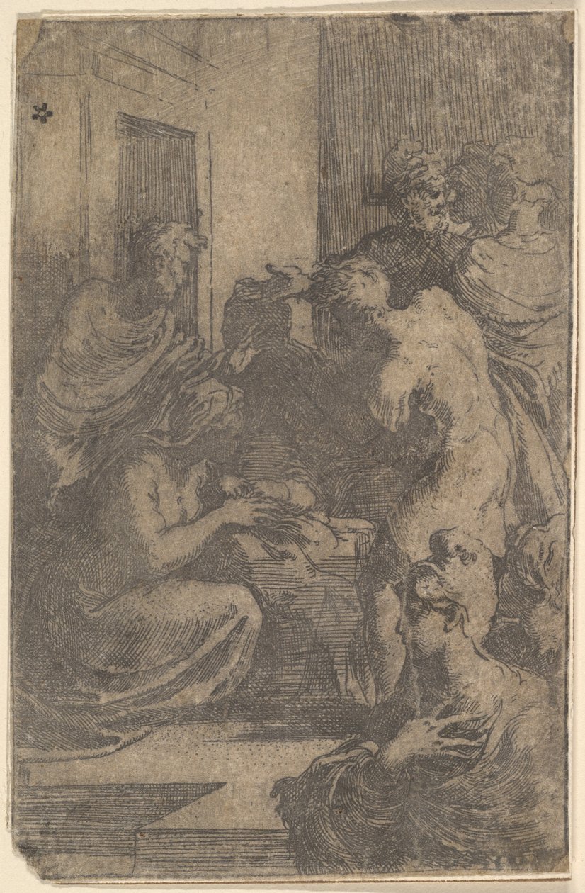 Syntymä, n. 1527-30. tekijältä Parmigianino