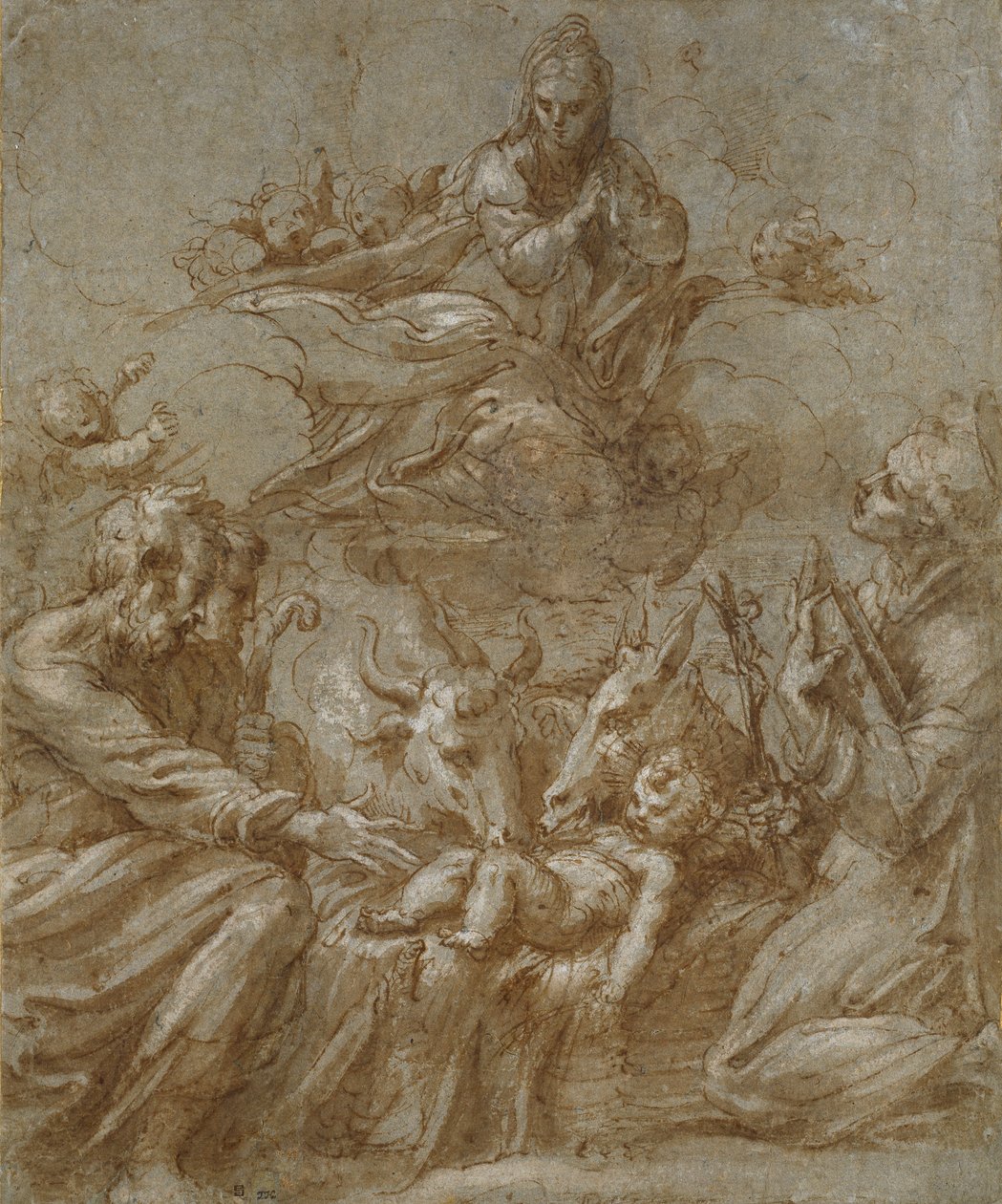 Kristuksen syntymä, 1520-luku tekijältä Parmigianino
