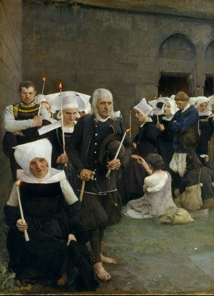 Armahdus Bretagnessa, 1886 tekijältä Pascal Adolphe Jean Dagnan Bouveret