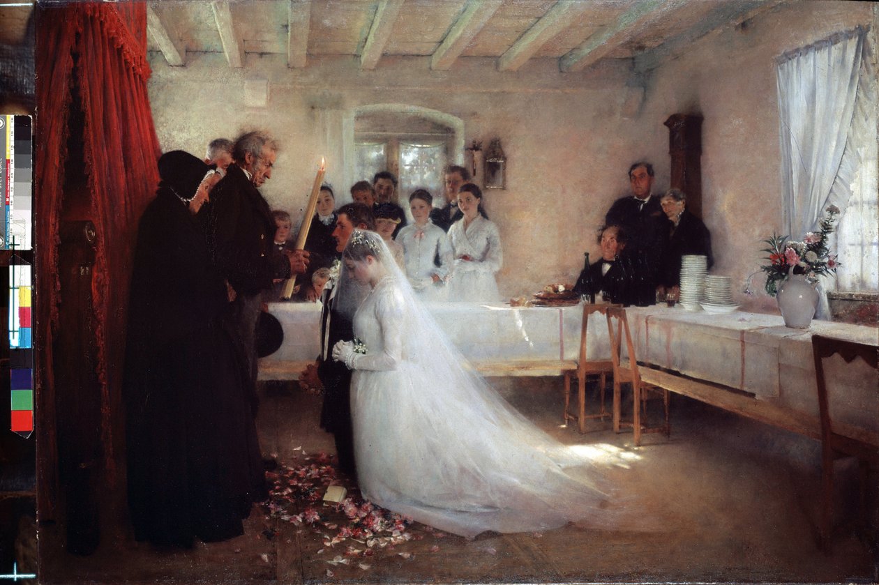 Pascal Adolphe Jean Dagnan-Bouveret (Dagnan Bouveret) (1852-1929) (1852-1929) 1880-1881 Moskovan Pushkin-museo (Hääsiunaus) tekijältä Pascal Adolphe Jean Dagnan Bouveret