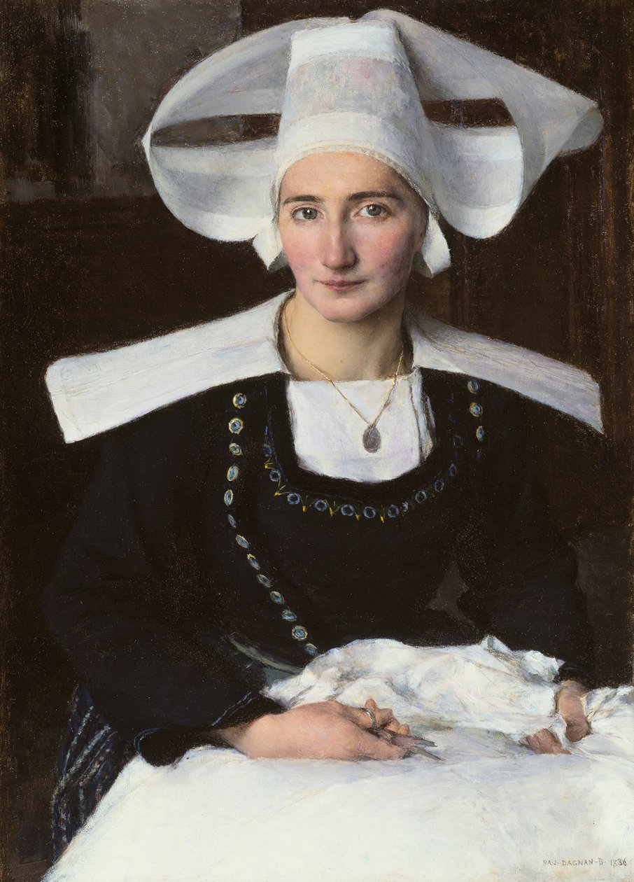 Nainen Bretagnesta, 1886. tekijältä Pascal Adolphe Jean Dagnan Bouveret
