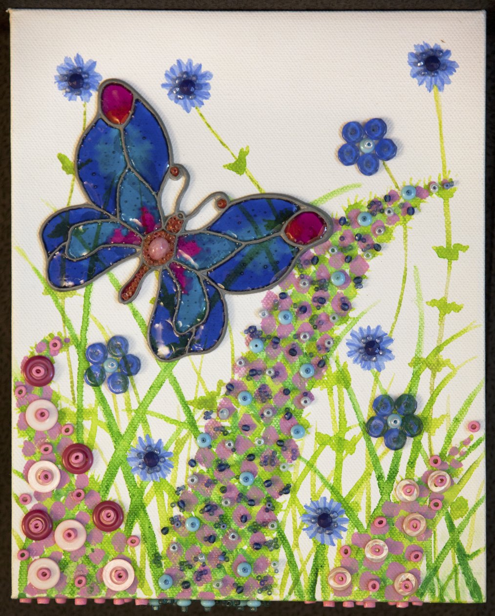 Perhoset, sininen ja violetti, 2016 tekijältä Pat Scott