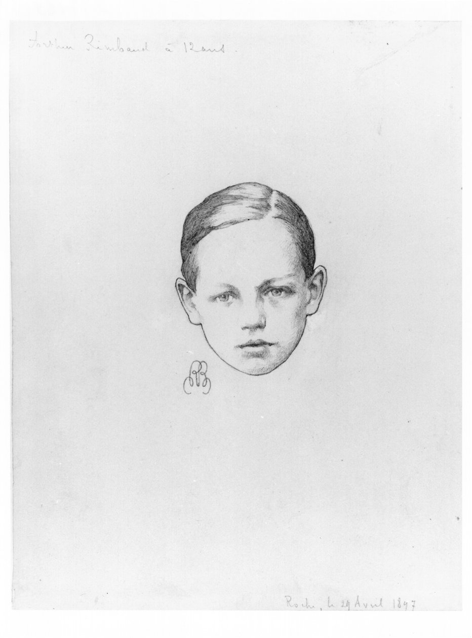 Arthur Rimbaud (1854-91) 12-vuotias, 29. huhtikuuta 1897, Roche tekijältä Paterne Berrichon