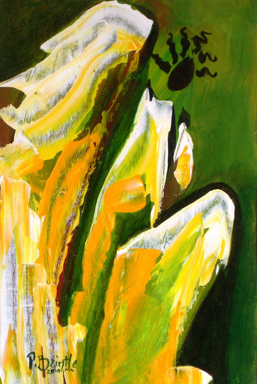 Angel of Reverence, 2010 (akryyli puulle) tekijältä Patricia Brintle