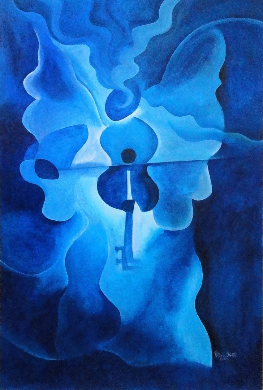 Enkelikonsertto, 2010 (akryyli puulle) tekijältä Patricia Brintle