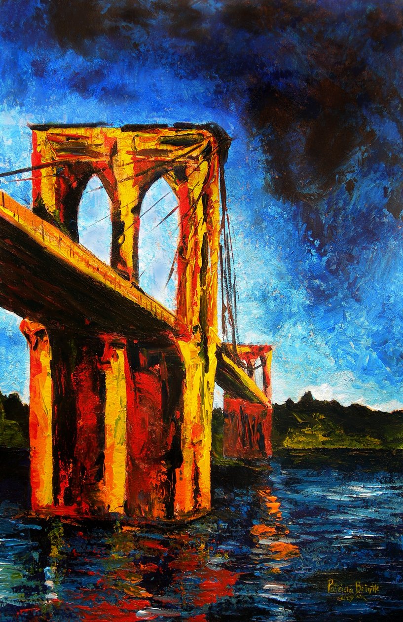 Brooklyn Bridge to Utopia, 2009 (akryyli kankaalle) tekijältä Patricia Brintle