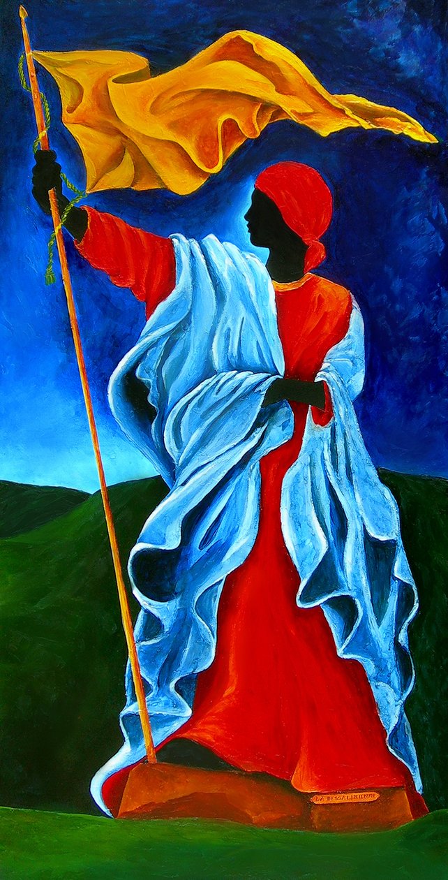 La Dessalinienne, 2009 (akryyli kankaalle) tekijältä Patricia Brintle