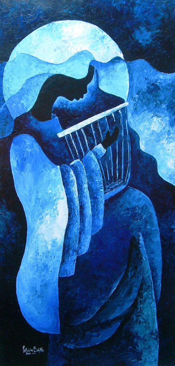 Pyhä melodia, 2012 (akryyli puulle) tekijältä Patricia Brintle