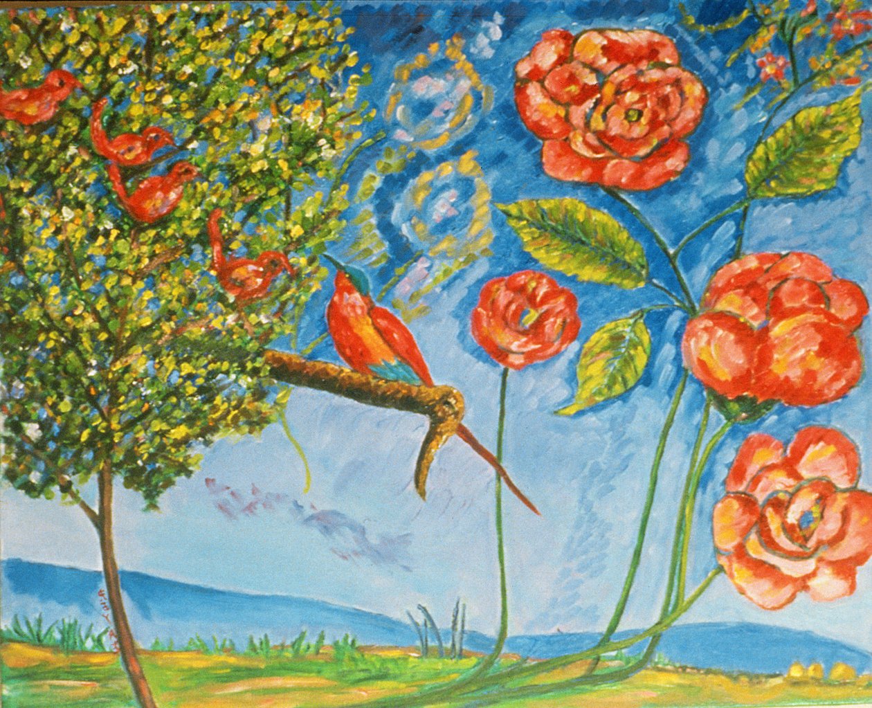 Four of a Kind (öljy pellavalle) tekijältä Patricia Contemporary Artist Eyre