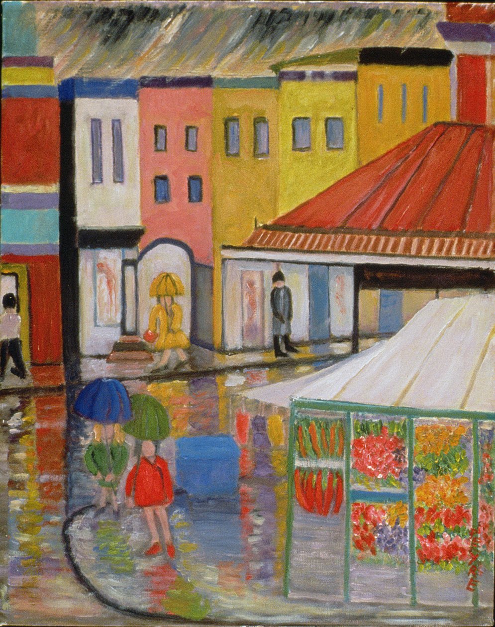 Spring Rain, Bywood Market (öljy pellavalle) tekijältä Patricia Contemporary Artist Eyre