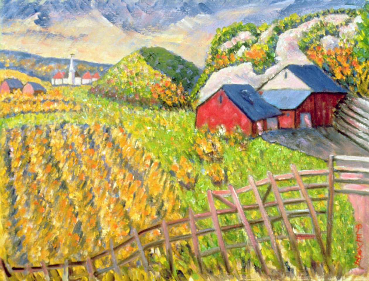 Vehnäsato, Kamouraska, Quebec tekijältä Patricia Contemporary Artist Eyre
