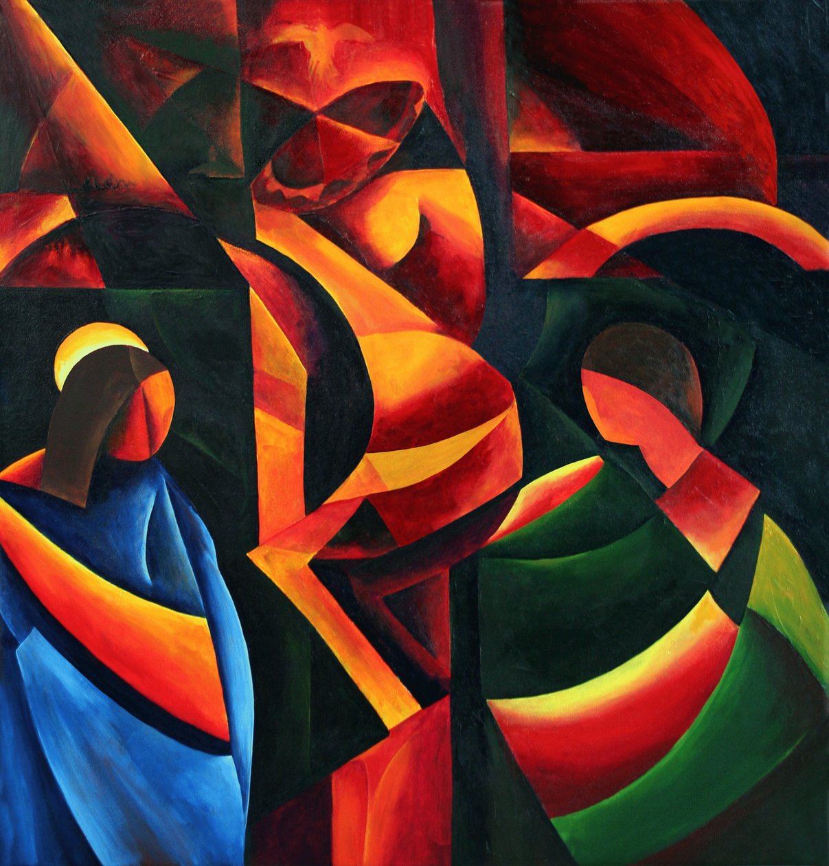 Kristus - Viimeinen hengenveto, 2008 (akryyli kankaalle) tekijältä Patricia Brintle