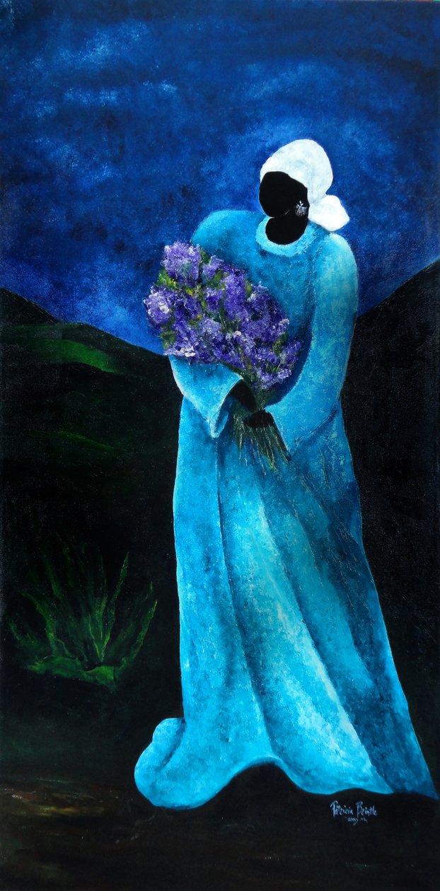 La Dame en Bleu, 2009 (akryyli kankaalle) tekijältä Patricia Brintle