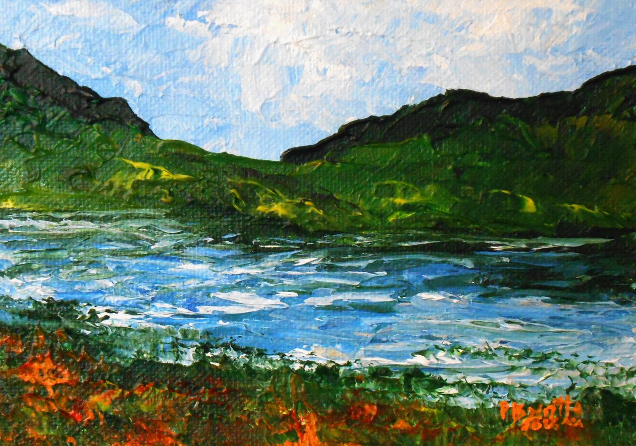 Limbe pastorale, 2016 (akryylia taiteilijataululla) tekijältä Patricia Brintle