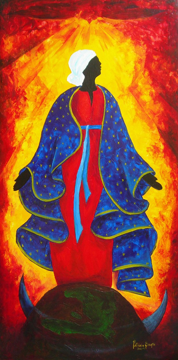 Madonna Hope of Haiti, 2012 (akryyli kankaalle) tekijältä Patricia Brintle