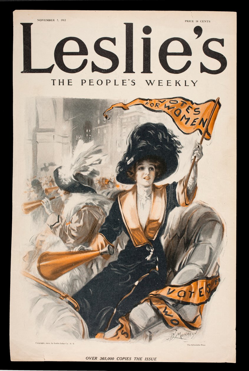 Äänet naisille, Leslies The Peoples Weeklyn etukansi, 7. marraskuuta 1912 tekijältä Patrick J. Monahan