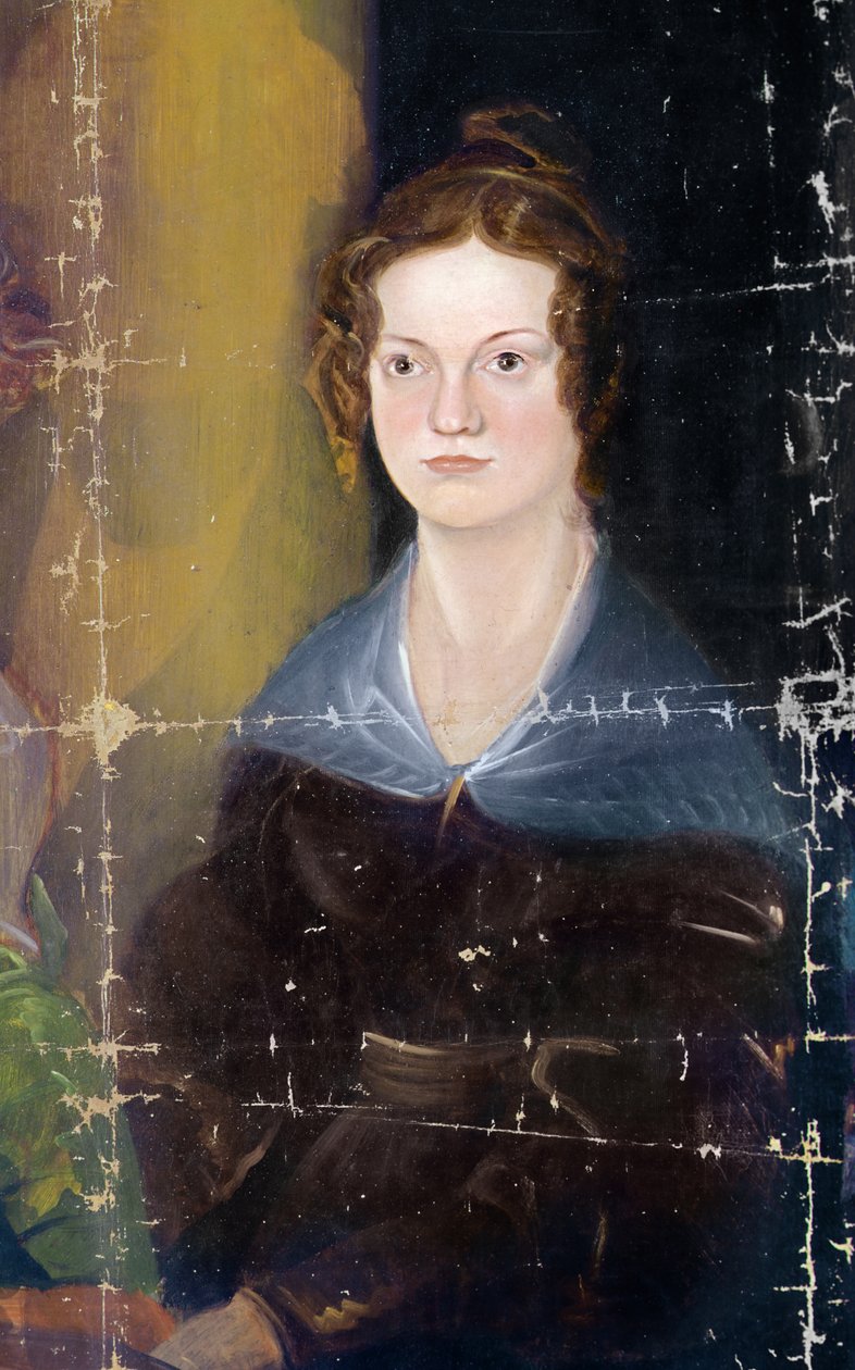 Bronten sisarten muotokuva, yksityiskohta, n. 1834 (öljy kankaalle) tekijältä Patrick Branwell Bronte
