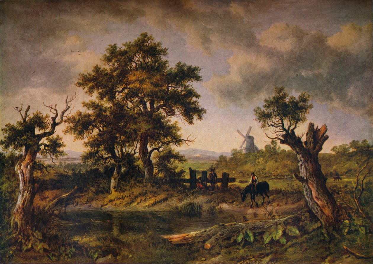 Näkymä Surreyssa, c1797-1831, 1919 tekijältä Patrick Nasmyth