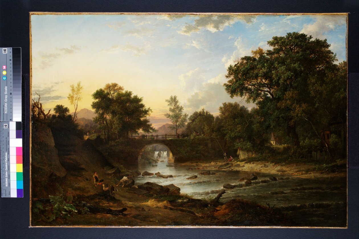 Näkymä Douglas-sillalle lähellä Inverarya, Argyllshire, 1818 tekijältä Patrick Nasmyth