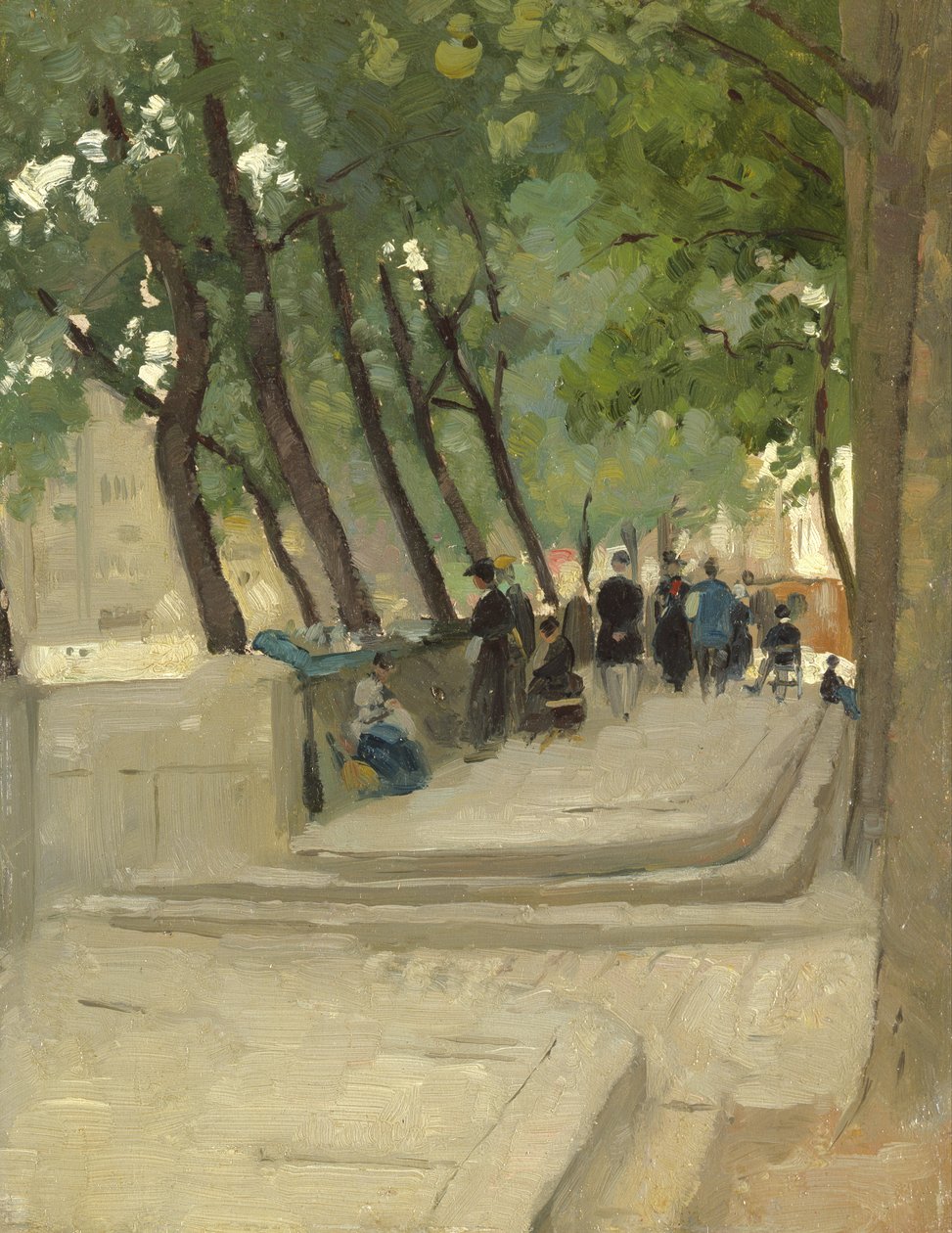 The Book Market Left Bank, Pariisi, noin 1900 tekijältä Patrick William Adam