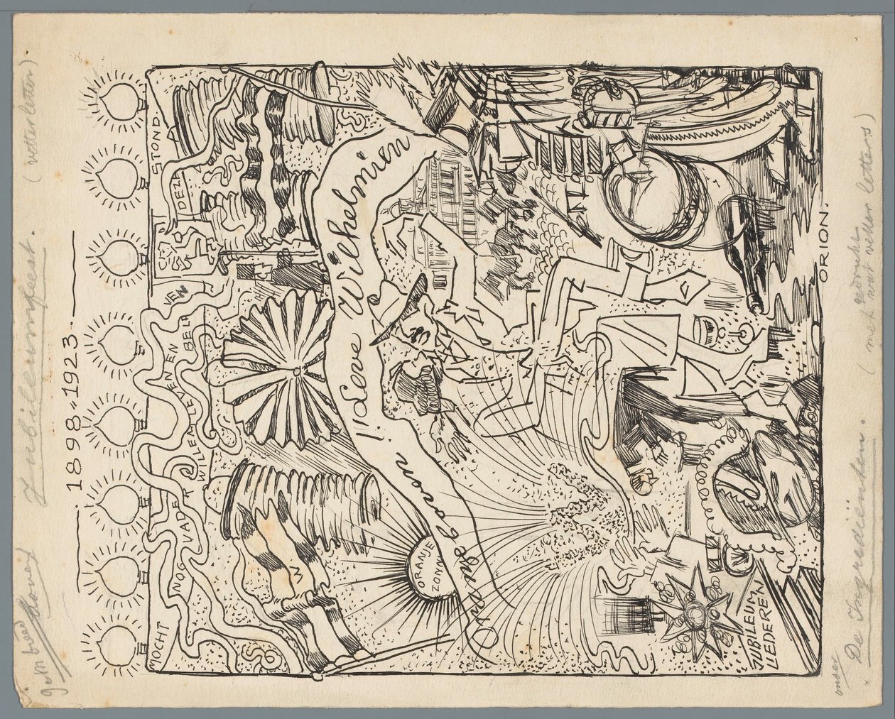 25 vuotta Wilhelminan hallitukselta Juhlavuosi 1898-1923 (nimi esineessä) tekijältä Patricq Kroon (signed by artist)