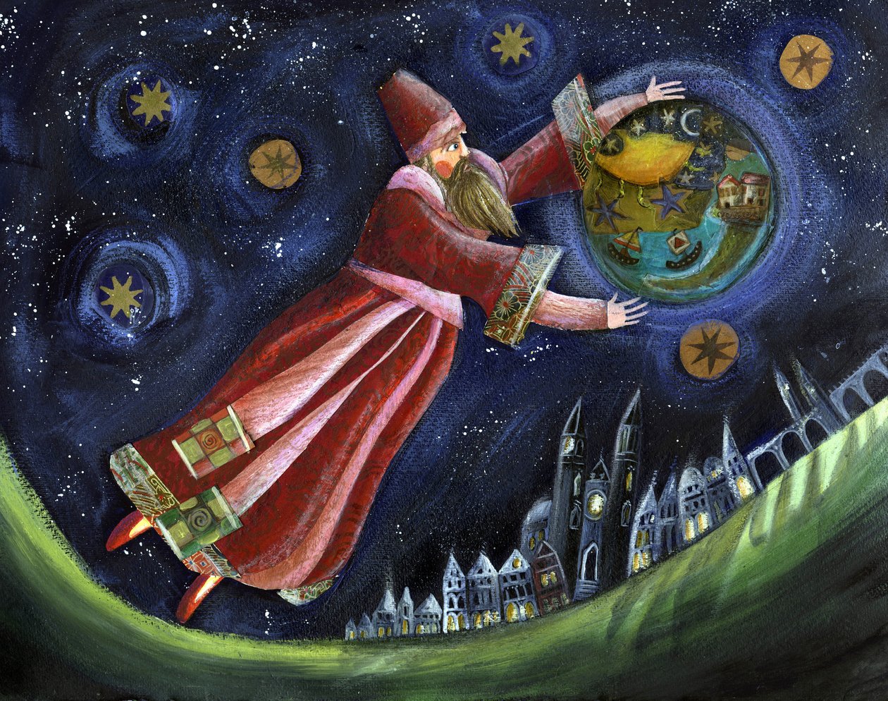 Michel de Nostradamus, astrologi. Kuvitus: Patrizia La Porta. tekijältä Patrizia La Porta