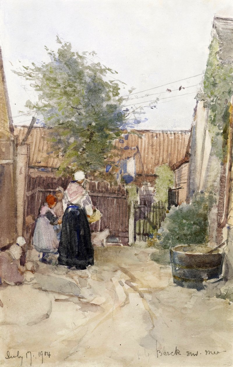 Takapuutarha, Berck sur Mer, 1904 tekijältä Patty Townsend Johnson