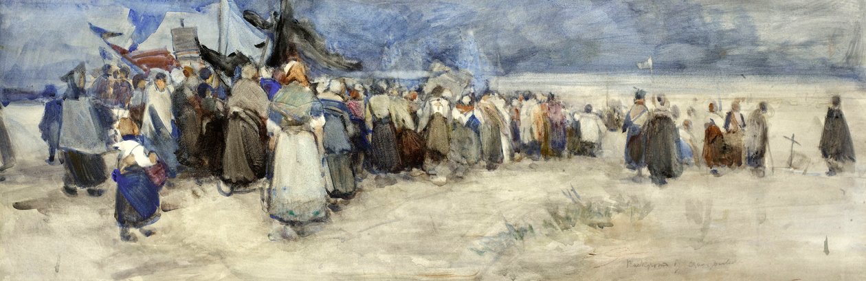 The Beach, Berck-sur-Mer, noin 1900 tekijältä Patty Townsend Johnson