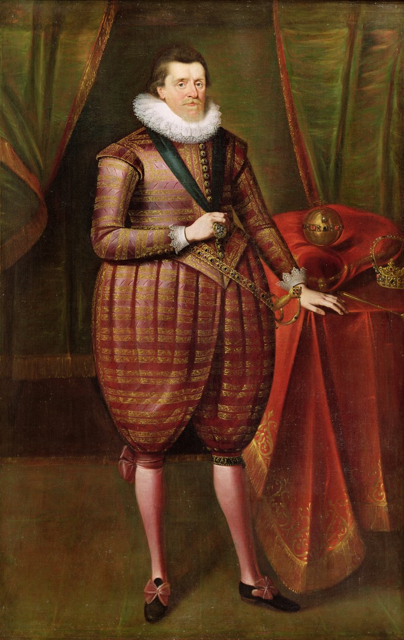 James VI Skotlannista ja I Englannista (1566-1625), n. 1618 tekijältä Paul van Somer