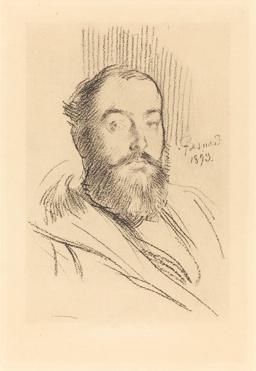 Omakuva, 1893 (kollotyyppi mustalla kermanvärisellä paperilla) tekijältä Paul Albert Besnard