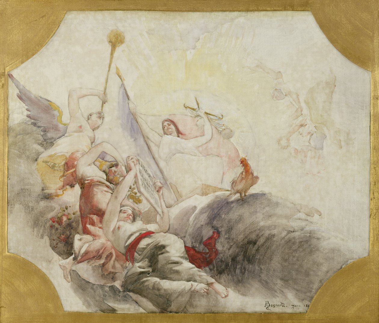 Tasavallan voitto, tutkielma kaupungintalon koristeluun 19. kaupunginosassa, 1880 tekijältä Paul Albert Besnard