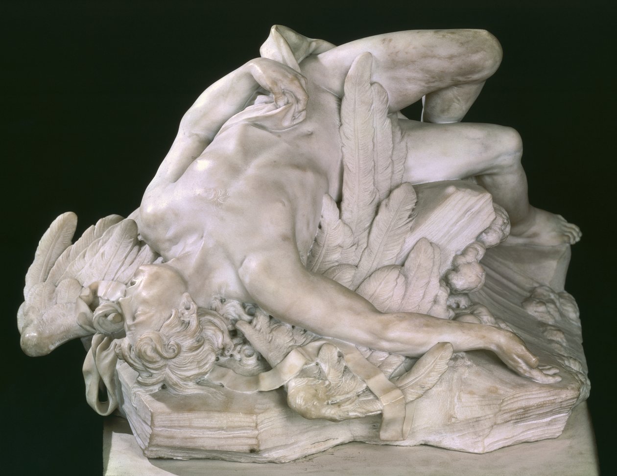 Icarus Falling, 1743 (marmori) tekijältä Paul Ambroise Slodtz