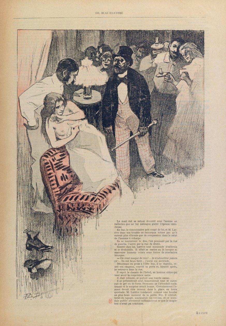 Kuvitus Gil Blasista, 1895 tekijältä Paul Balluriau
